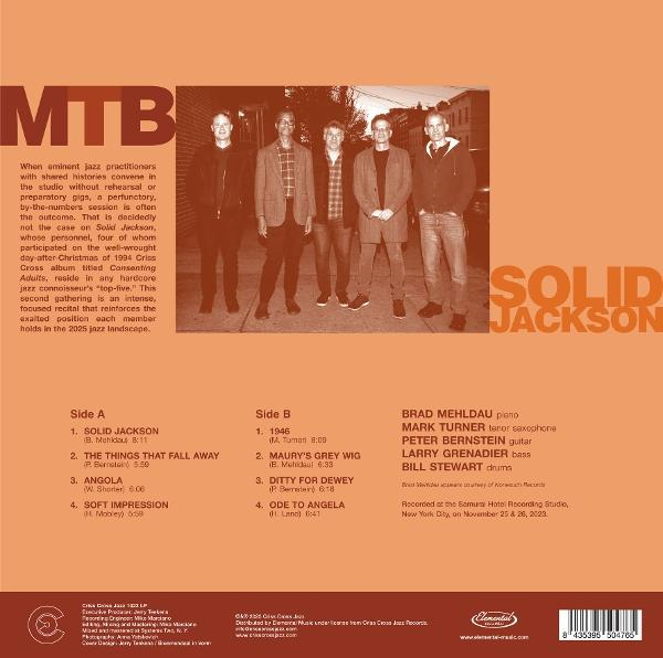 Albumcover mit fünf Männern in einer Jazzband, mit Text über das Album.
