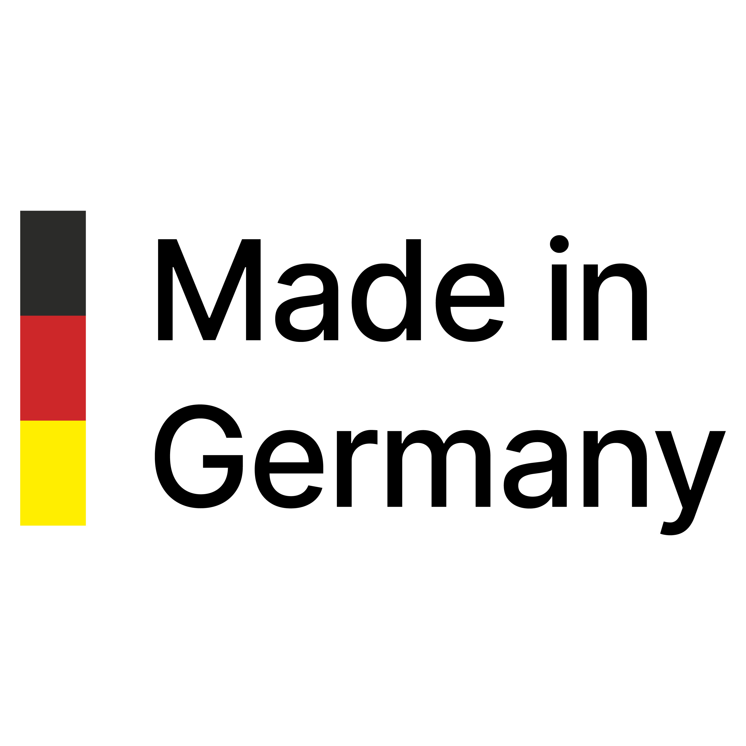 Logo Made in Germany mit Flagge.