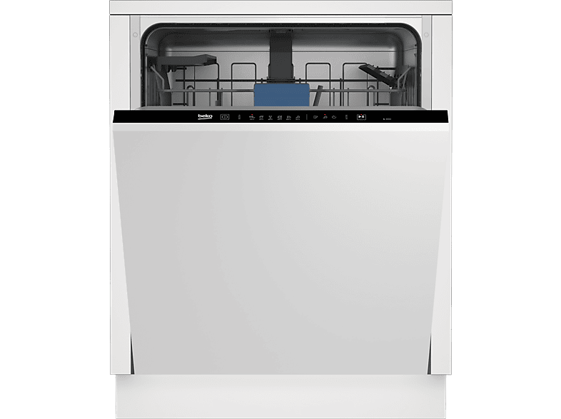 Beko BDIN36440 Geschirrspüler (vollintegrierbar, Besteckkorb, 598 mm breit, 46 dB(A), C, Schwarze Bedienblende)