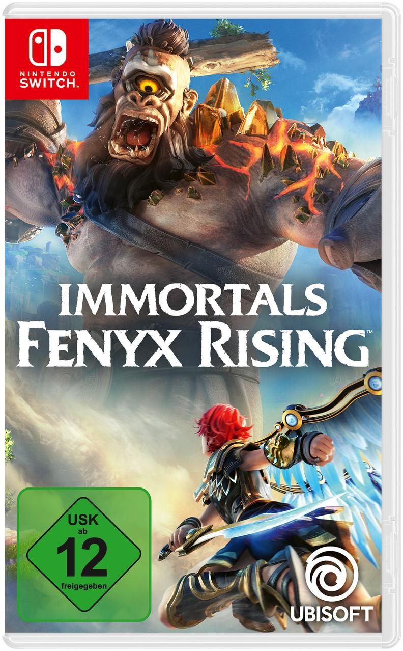 Spiel-Cover: Monster mit einem Auge, Krieger mit Bogen und der Titel Immortals Fenyx Rising.