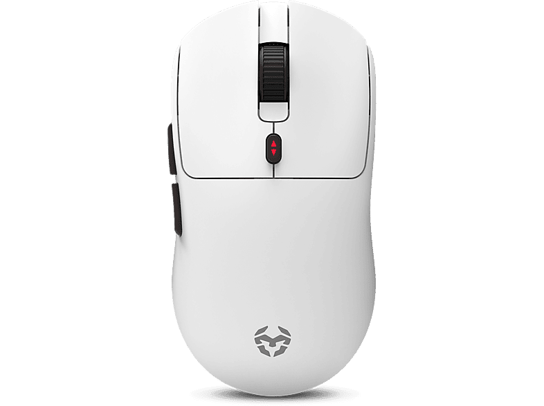 Ratón gaming - Krom Klever, Inalámbrico, 10.000 ppp, 6 botones, Sensor óptico Pixart PMW3325 de gran precisión, Blanco