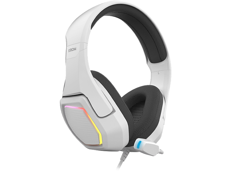 Auriculares Gaming Krom Kopa Usb Blanco