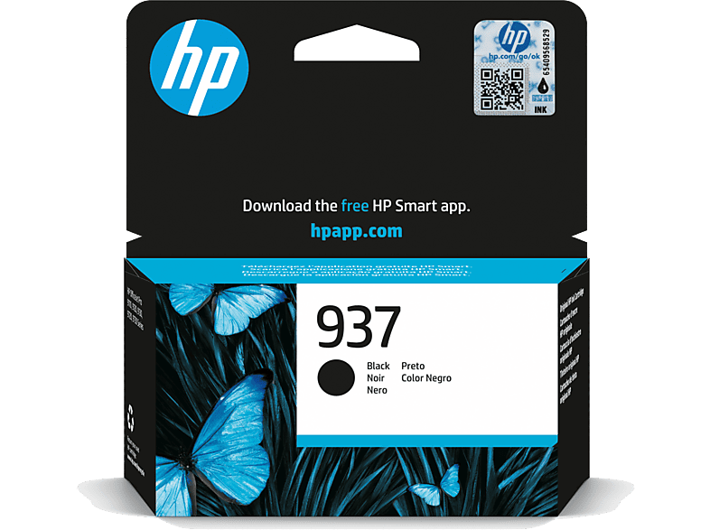 Cartucho de tinta - HP 937, Negro, 4S6W5NE