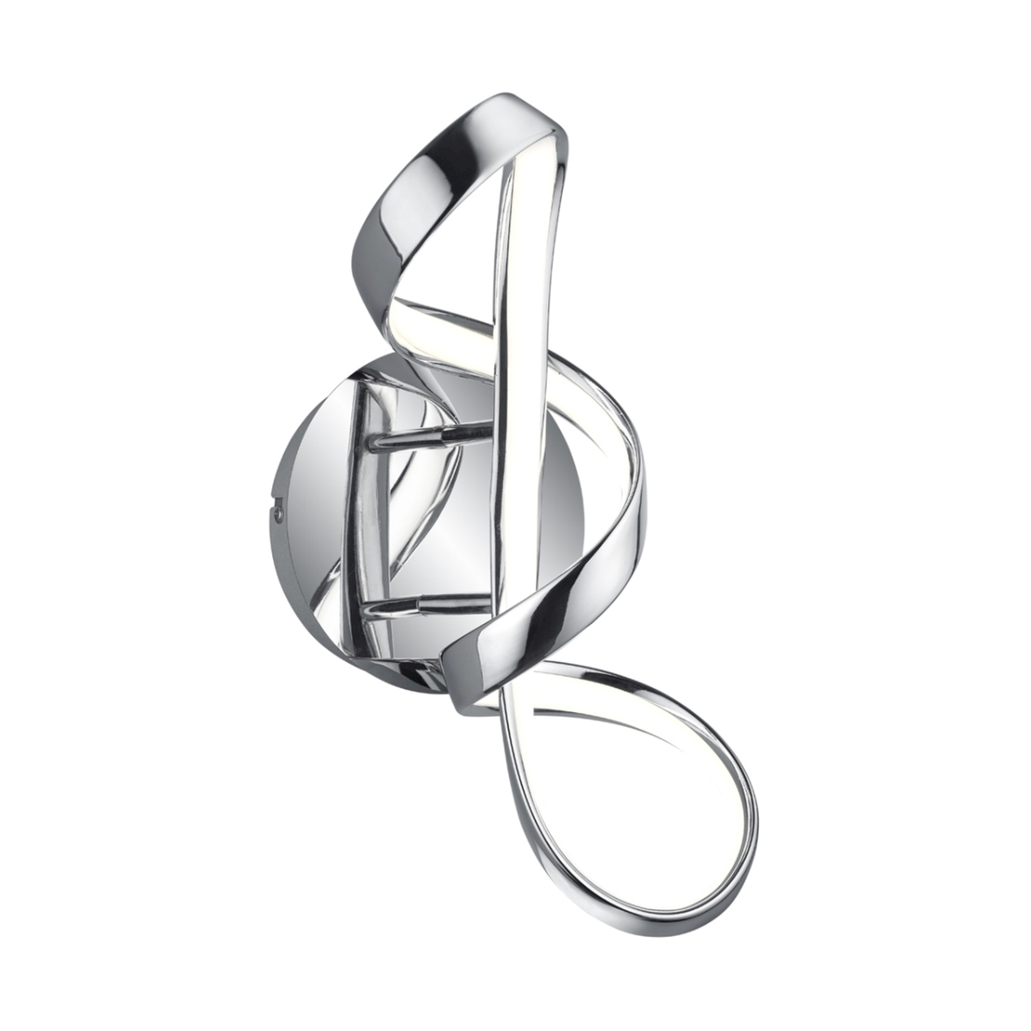 Applique a forma di chiave di violino. Design moderno, sfondo bianco.