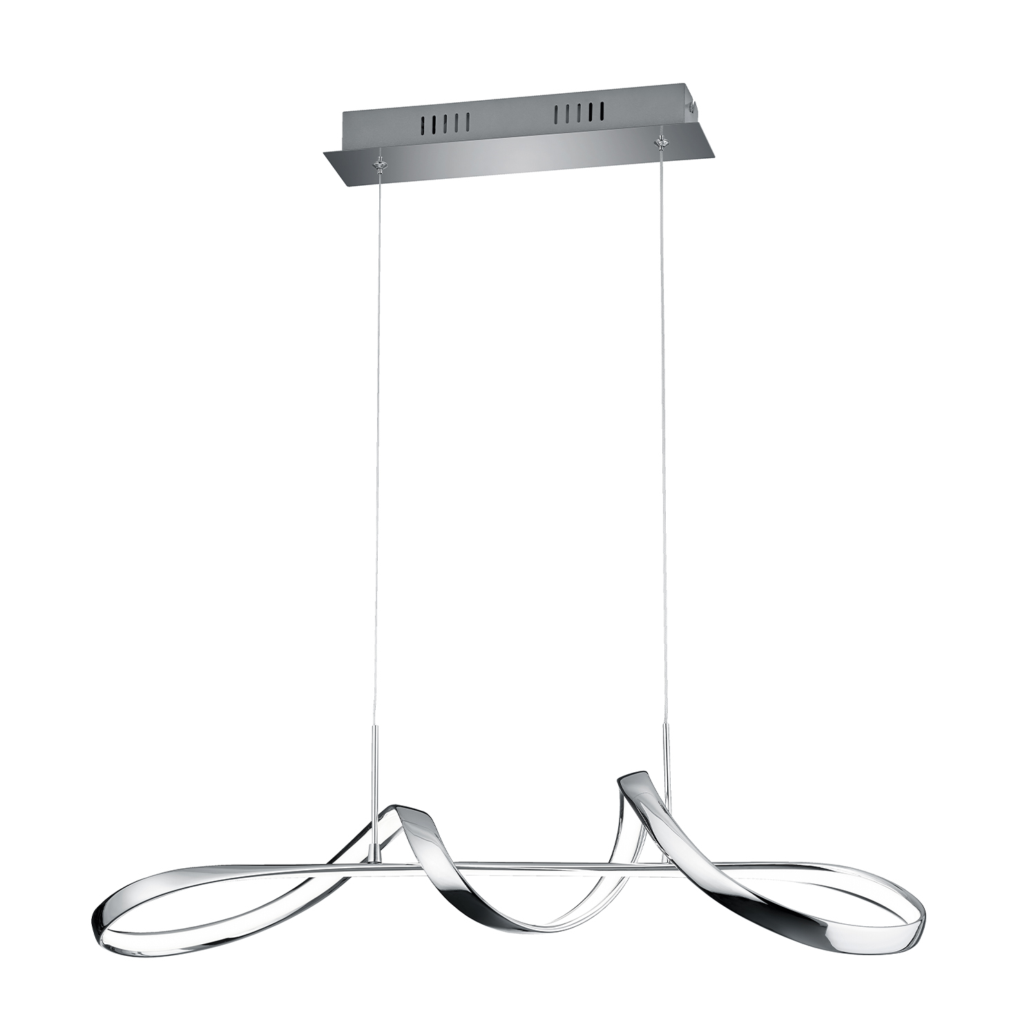 Apparecchio di illuminazione a soffitto argentato moderno con tre anelli.