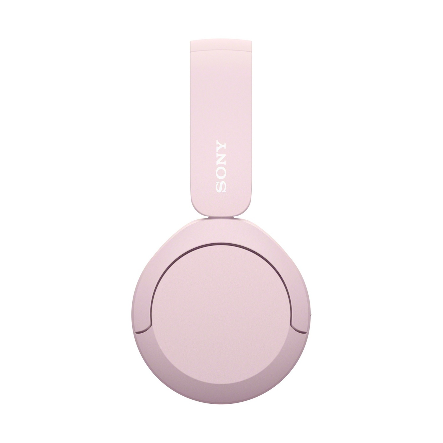 Cuffie rosa, vista dall'alto. Logo Sony sull'archetto.