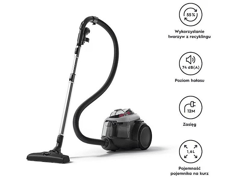 Electrolux Odkurzacz bezworkowy linia 600 EL61A4UG 74 dB – zdjęcie 2