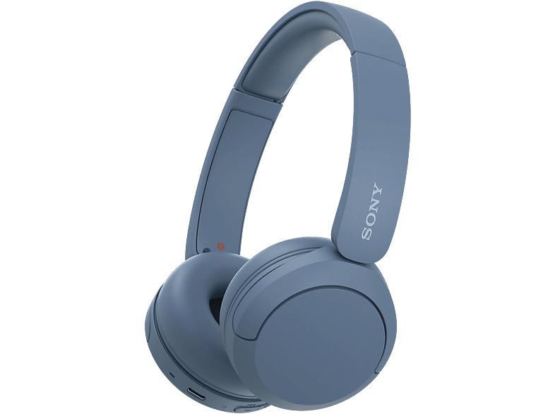 Auriculares inalámbricos – Sony WH-CH520, Bluetooth, 50 horas de autonomía, Carga rápida, 360 Audio, Conexión multipunto, Cascos estilo diadema, Azul