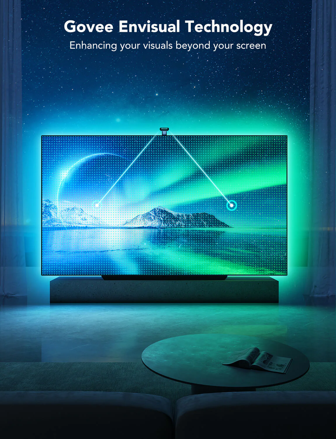 Fernseher mit intelligenten Lichtern, die die Optik verbessern.