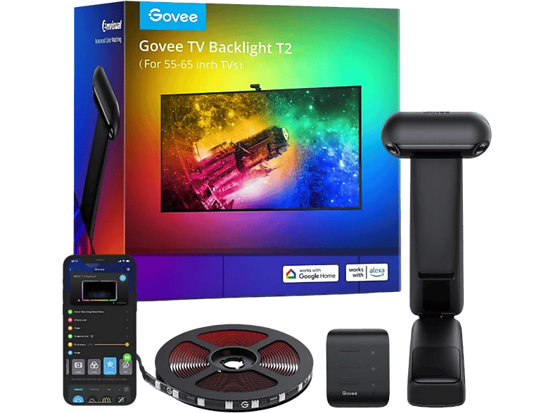 Govee Envisual TV-Hintergrundbeleuchtung T2, 55 - 65 Zoll