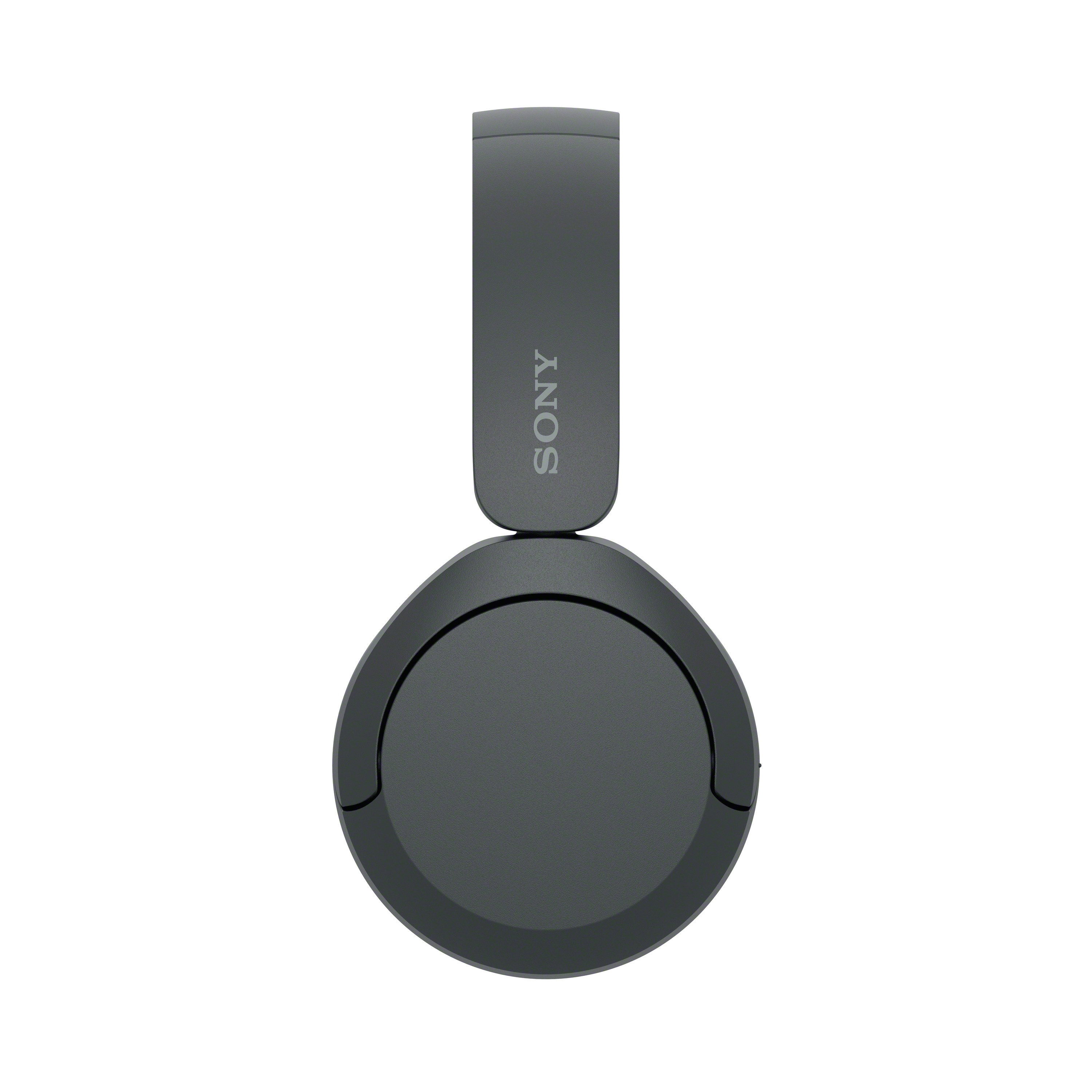 Cuffie Sony grigio scuro, viste dall'alto, su sfondo bianco.