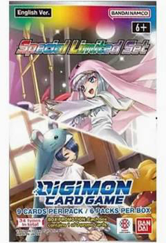 Kartenpackung: Anime-Mädchen, Text 'Digimon Card Game', 'Special Limited Set'.