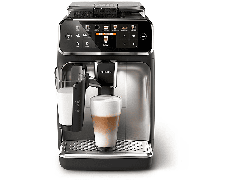 PHILIPS EP5447/90 Serie 5400 LatteGo 11 Kaffeespezialitäten Kaffeevollautomat Schwarz/Chrom
