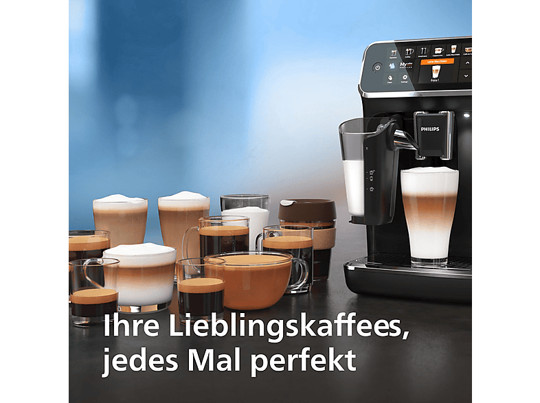 Thumbnail - PHILIPS EP5441/50 Serie 5400 LatteGo 11 Kaffeespezialitäten Kaffeevollautomat Hochglanz Schwarz