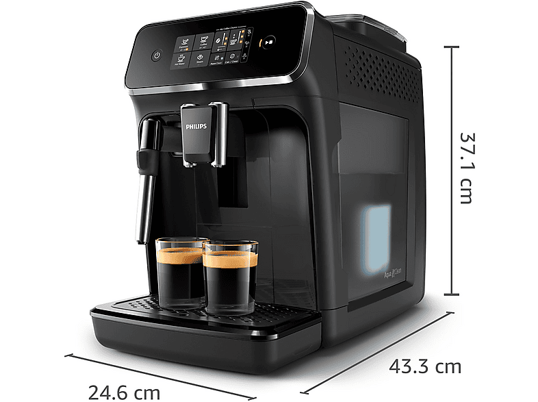 PHILIPS EP2225/10 Serie 2200 2 Kaffeespezialitäten Kaffeevollautomat Mattschwarz/Klavierlackschwarz