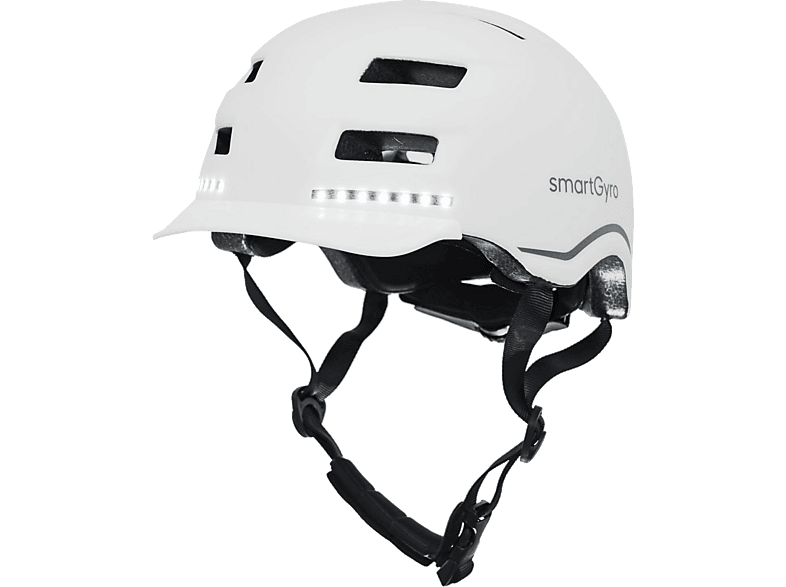 Casco - smartGyro Helmet PRO 2, Talla L/M, Inteligente, Altavoces Incorporados, Manos libres, Micrófono, Blanco
