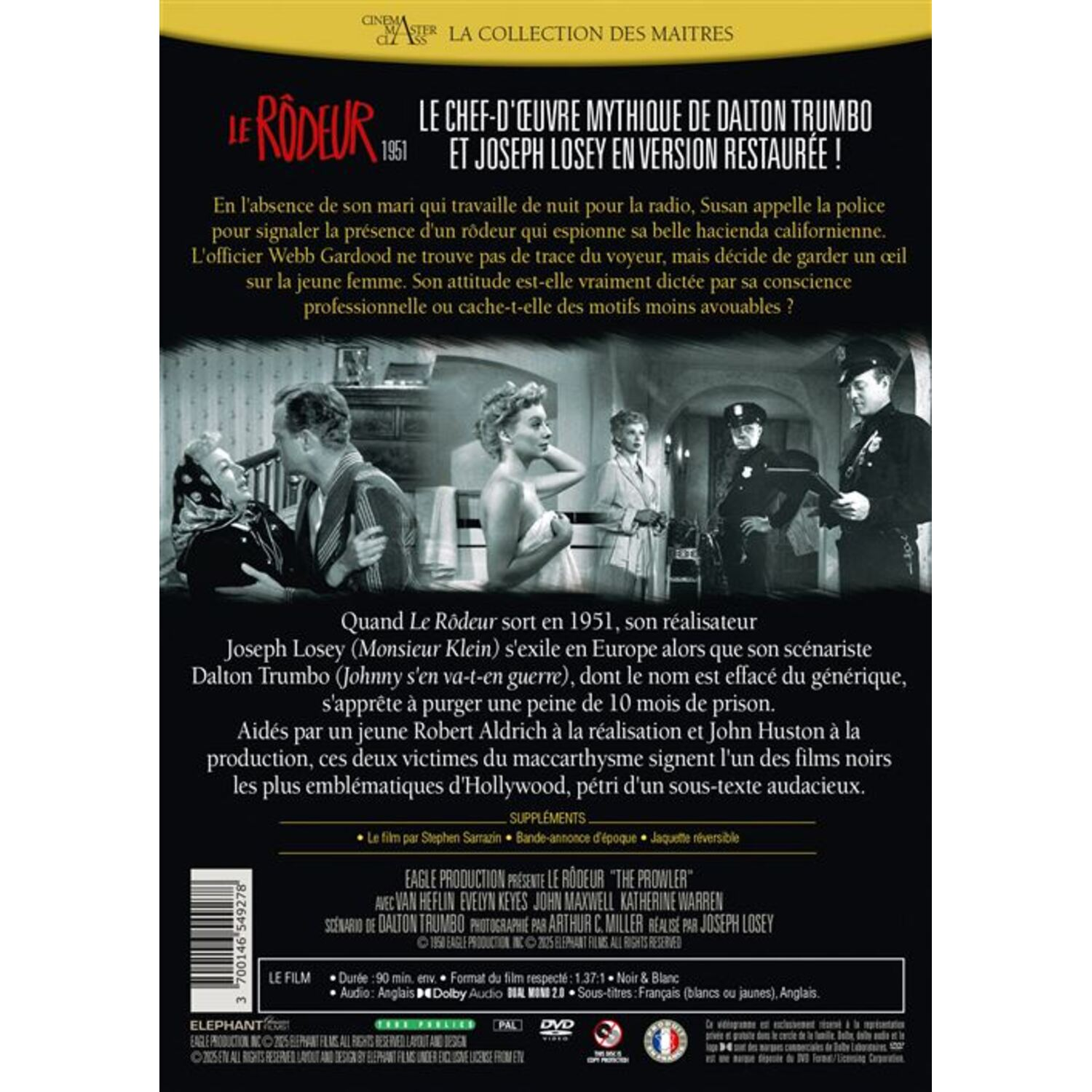 Une affiche de film avec une image en noir et blanc d'acteurs et du texte en français.