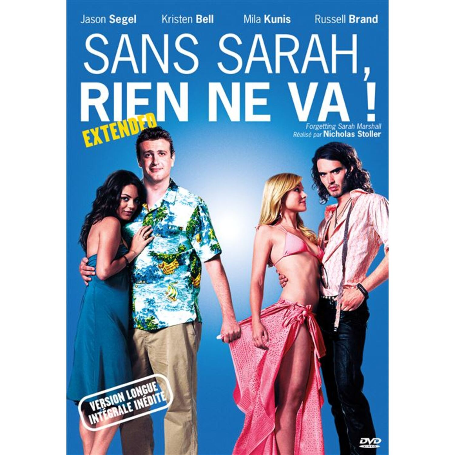 Filmposter met acteurs. De titel is sans Sarah, rien ne va! in grote blauwe letters.