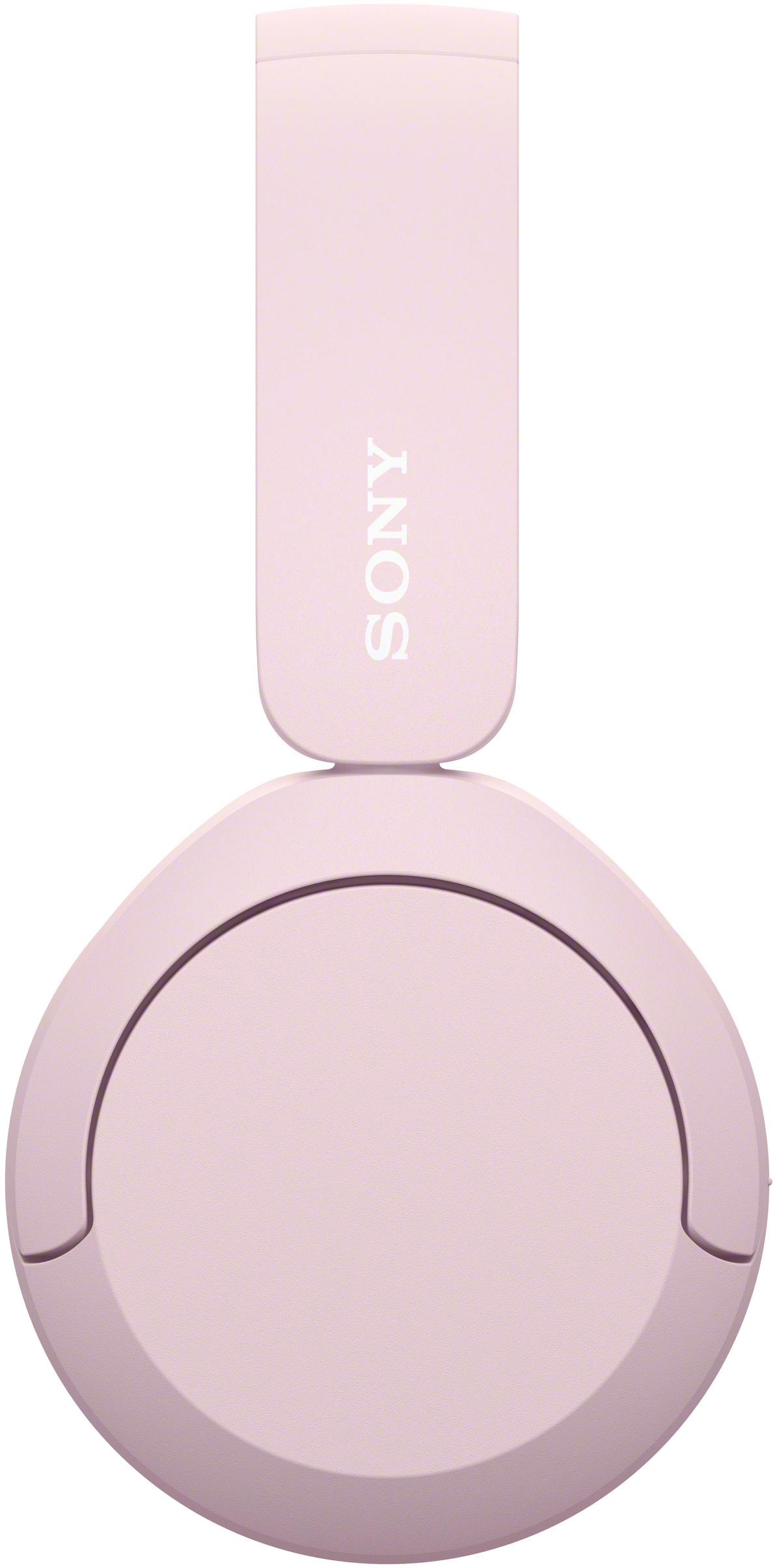 Rózsaszín Sony fejhallgató, felülnézet, Sony logóval.