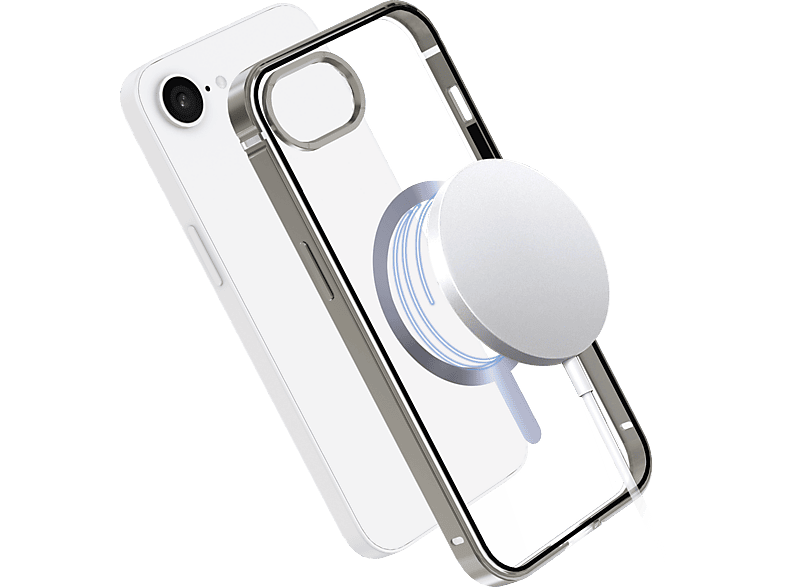 ISY ISC-7005, Backcover, Apple, iPhone 16e, Transparent Thermoplastisches Polyurethan, Polycarbonate, Edelstahl
