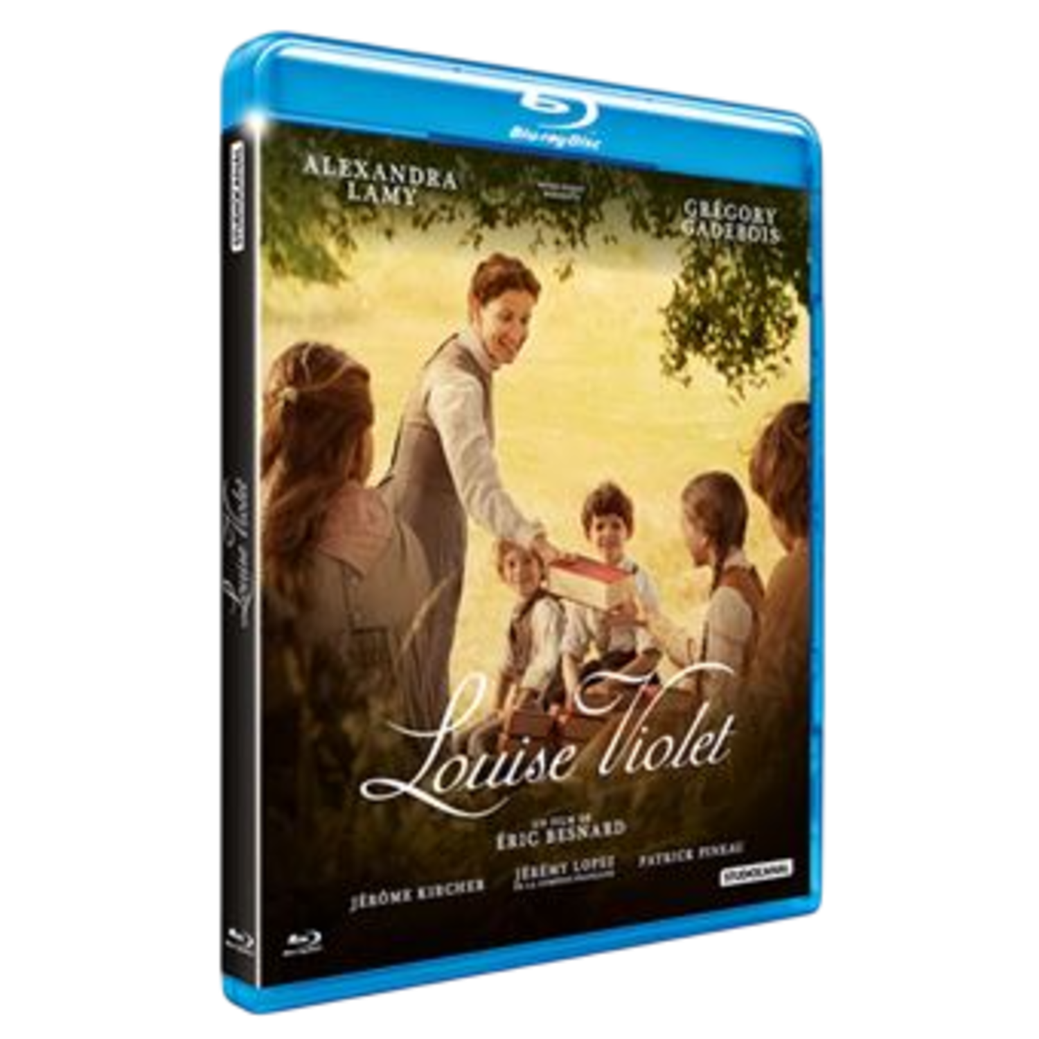Boîtier DVD de 'Louise Violet', montrant une femme, des enfants et le titre.