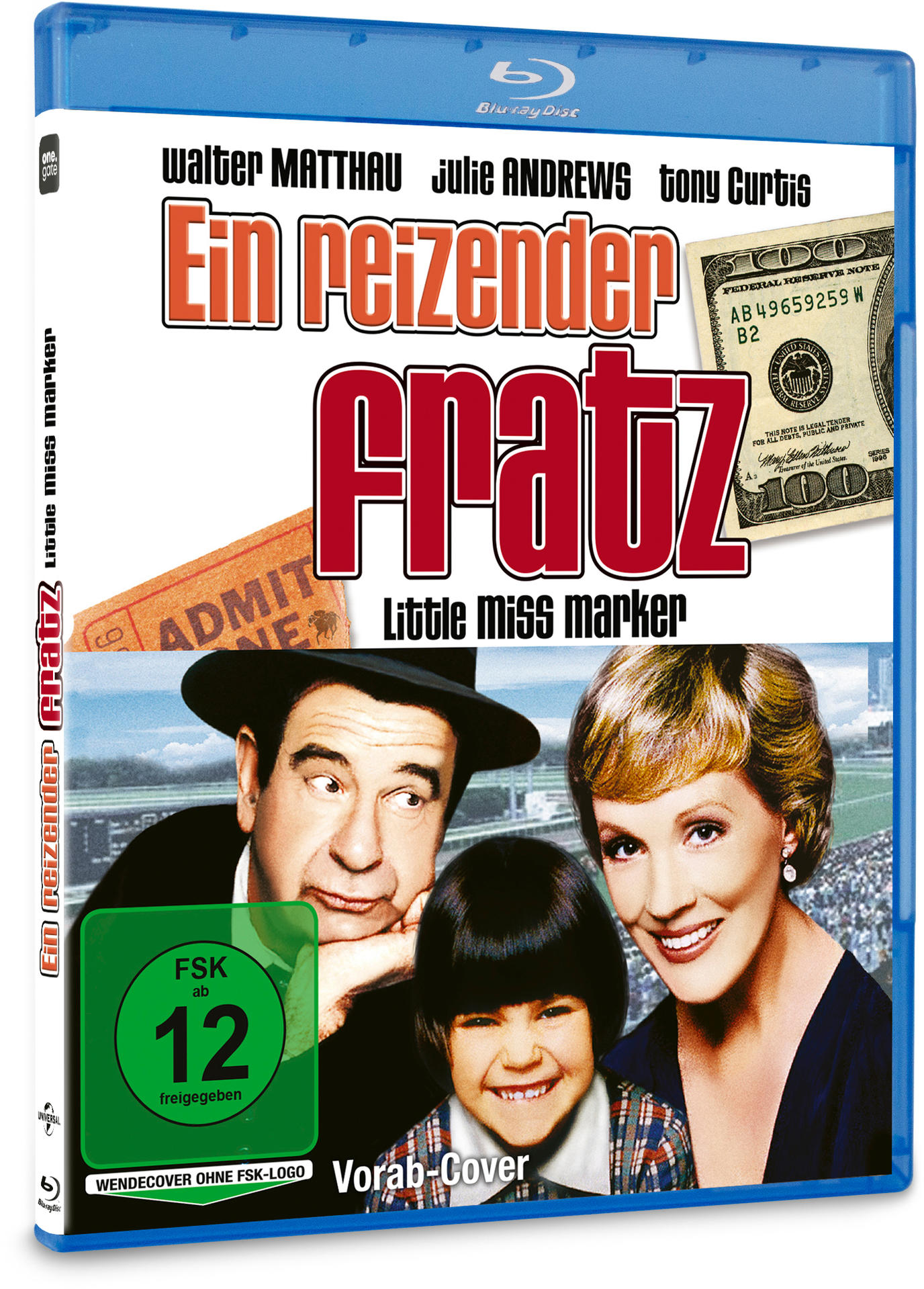DVD-Cover von 'Little Miss Marker'. Mit Walter Matthau, Julie Andrews und einem Kind auf dem Cover.
