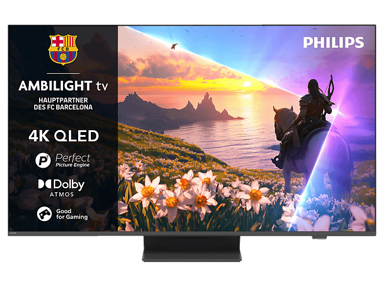PHILIPS 43PUS8600 QLED Ambilight TV (Flat, 43 Zoll / 109 cm, UHD 4K, SMART TV, Ambilight)