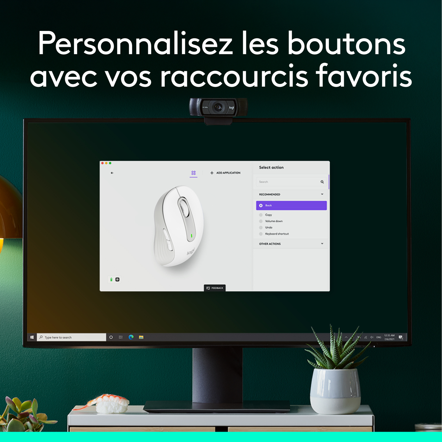 Un écran d'ordinateur affichant une interface de personnalisation de souris.