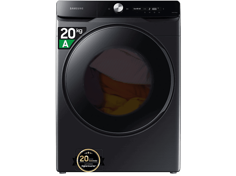Samsung Wf20Dg8650Bvu3 Lavatrice, Caricamento frontale, 20 kg, 87,5 cm, Classe A