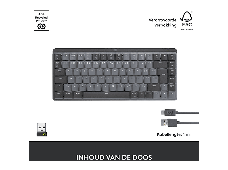 Logitech MX Mini Mechanical QWERTY Toetsenbord
