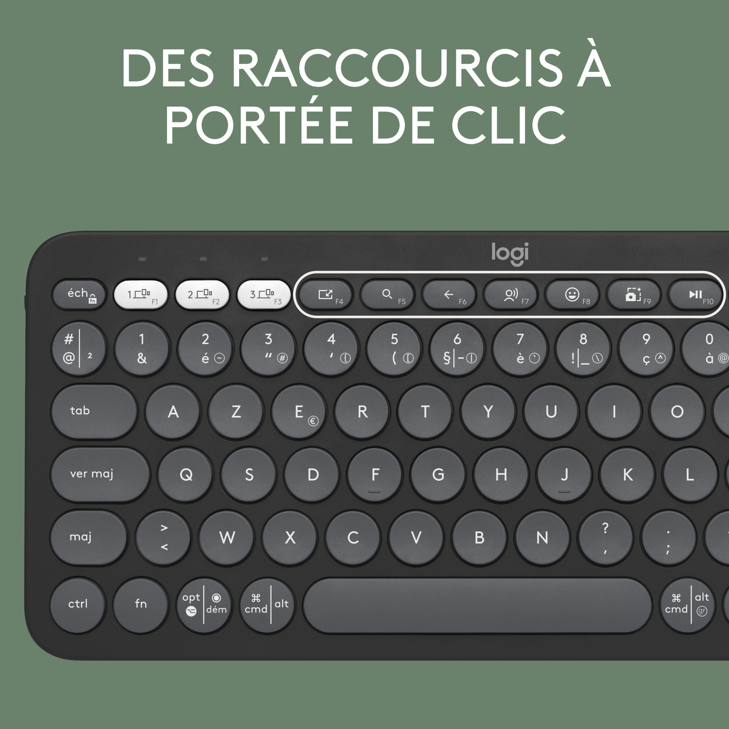 Clavier. Texte : Raccourcis en un clic.