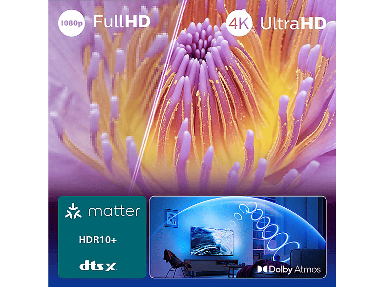 Thumbnail - PHILIPS 50PUS8550/12 LED Ambilight TV (Flat, 50 Zoll / 126 cm, UHD 4K, SMART TV, Ambilight)