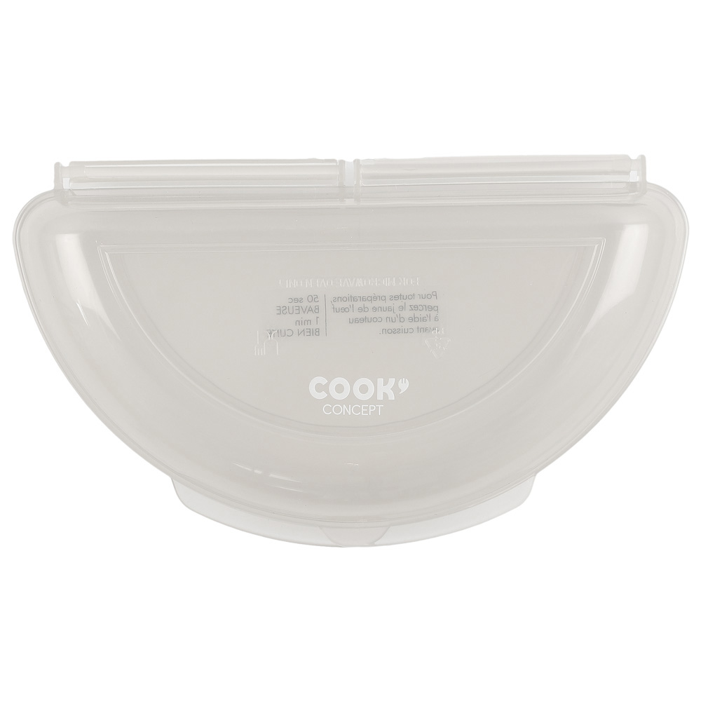 Un vaporizador de alimentos COOK CONCEPT transparente con sus componentes.