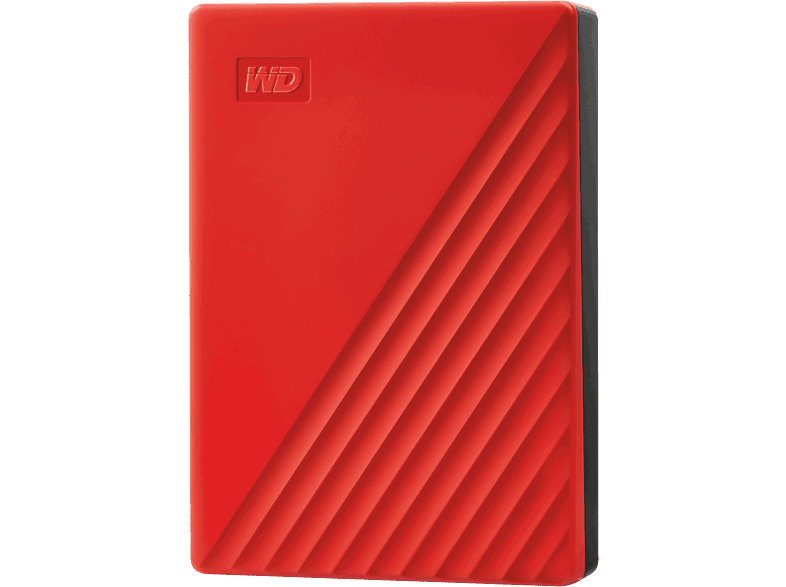 WD My Passport, Portátil, HDD, USB 3.2, Funciona con Chromebook, Rojo