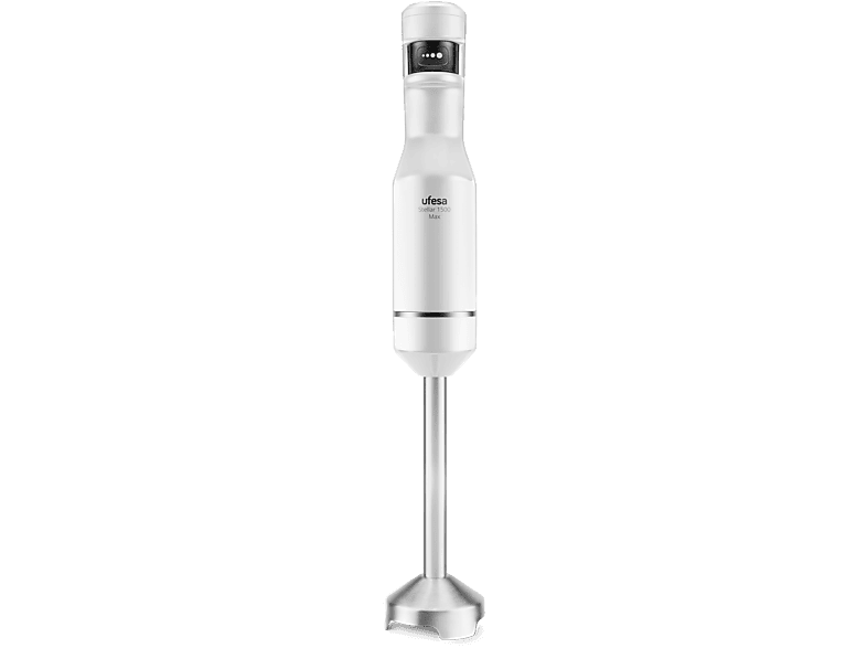 Batidora de mano - Ufesa Stellar 1500 Max, 1500W, Totalmente variable, Pantalla Digital, Blanco/Inox