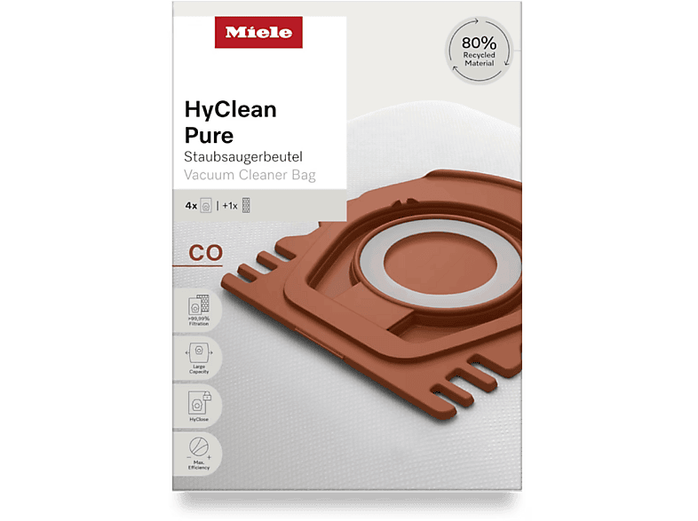 Bolsas de aspirador - Miele HyClean Pure CO, 4.5L, Para Guard M1,