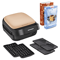 MediaMarkt TEFAL SW863J Snack Collection Tosti-en wafelapparaat Abrikoos aanbieding