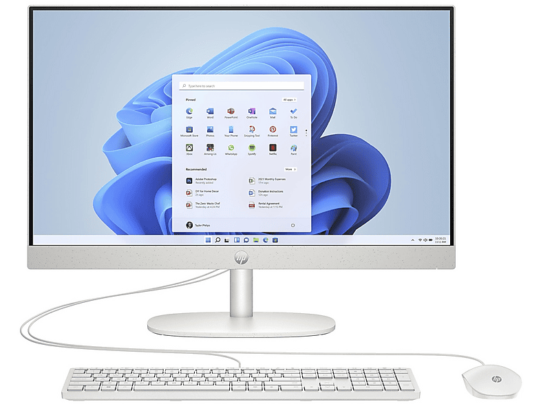 HP All-In-One 27-Cr0047Nl Aio, 27 ", Intel Core I5 1335U, 16 GB, 1000 GB Ssd, Shell White