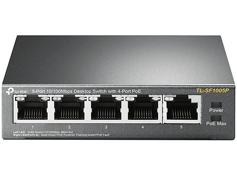 SWITCH TP-LINK TL-SF1005P switch POE, 5 porte, 10/100 Mbit / s