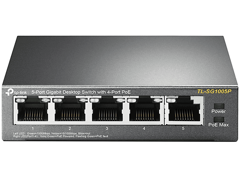 SWITCH TP-LINK SG1005P POE GIGA, 5 porte, Gigabit