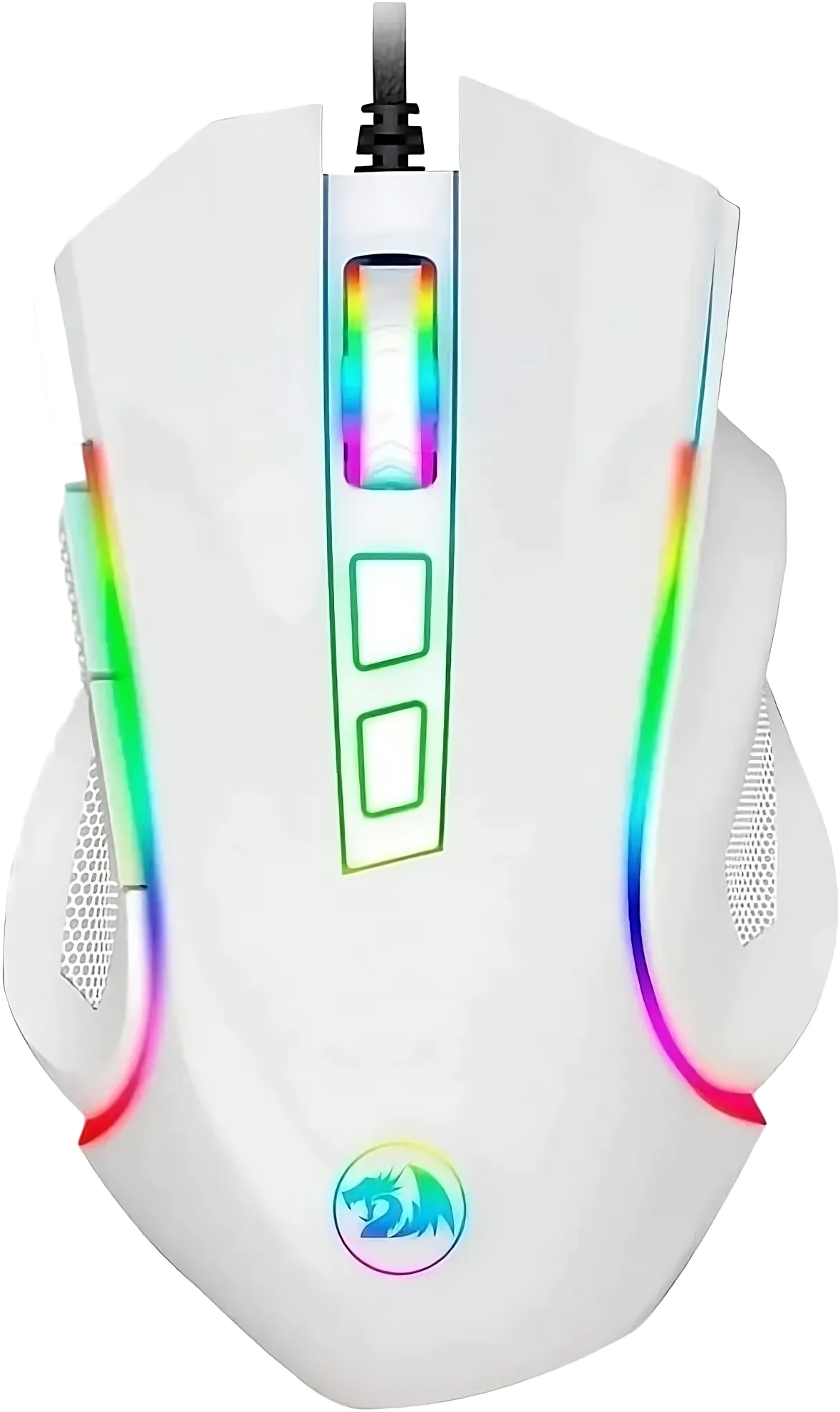 REDRAGON Griffin vezetékes optikai egér, max. 7200 dpi, 7 gomb, RGB, fehér (M607W)
