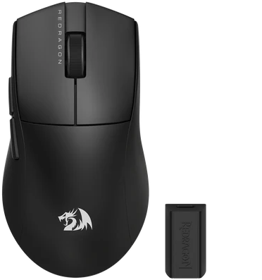 REDRAGON Vezeték nélküli optikai egér, max. 26000 dpi, 2,4 GHz + Bluetooth, fekete (M916-PRO-4K)