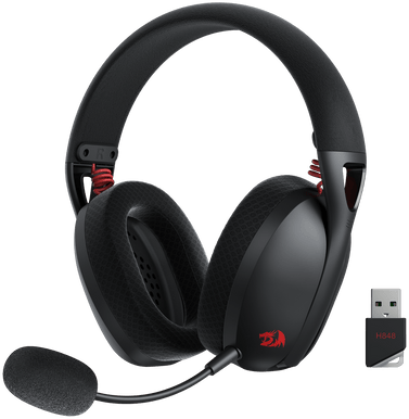 REDRAGON Vezeték nélküli 7.1 fejhallgató mikrofonnal, 2,4 GHz + Bluetooth, PC, PS3/4/5, fekete (H848)