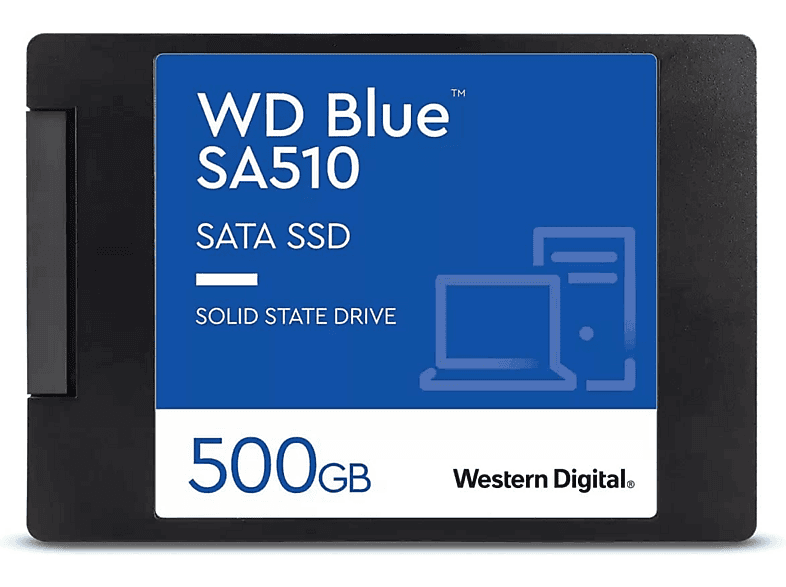 Disco duro SSD interno 500 GB - WD Blue™ SA510 SATA SSD, 6 Gb/s, 2.5", Acronis® True Image, Azul