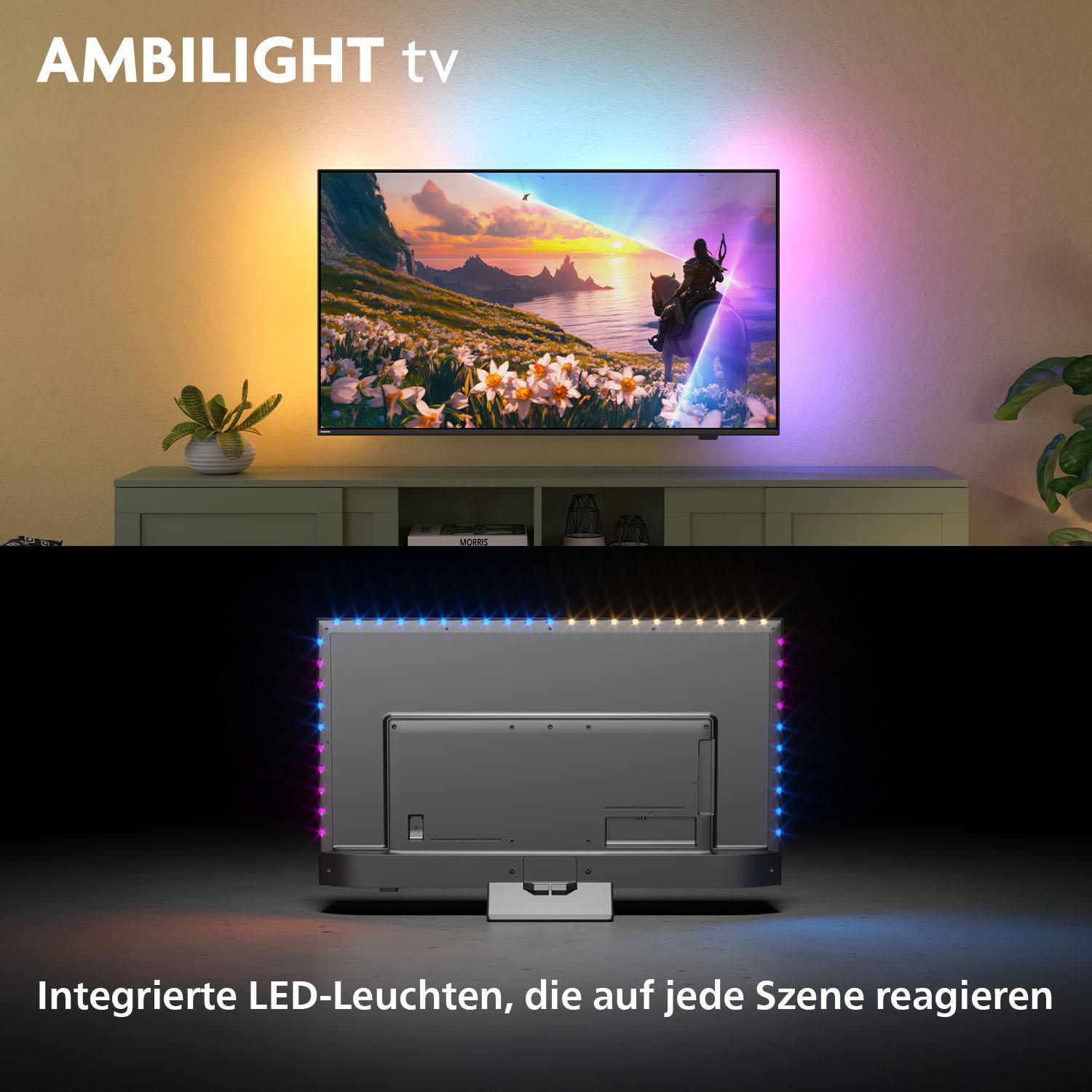 Télévision OLED - PHILIPS - Ambilight 55OLED810 - 4K UHD - 55 pouces - Moteur P5 AI