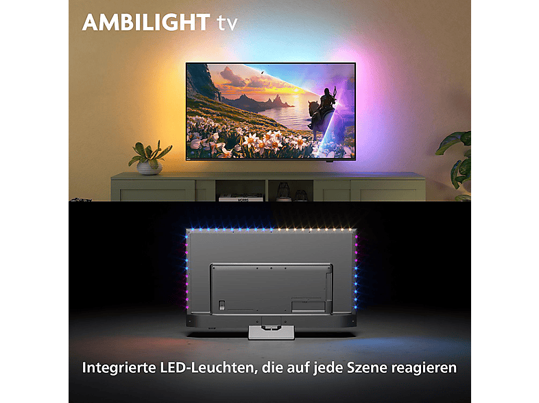 PHILIPS 55PUS8600/12 QLED Ambilight TV (Flat, 55 Zoll / 139 cm, UHD 4K, SMART TV, Ambilight)