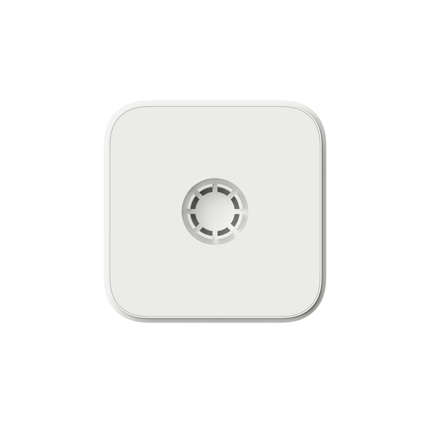 A white square device with a circular pattern in the center.