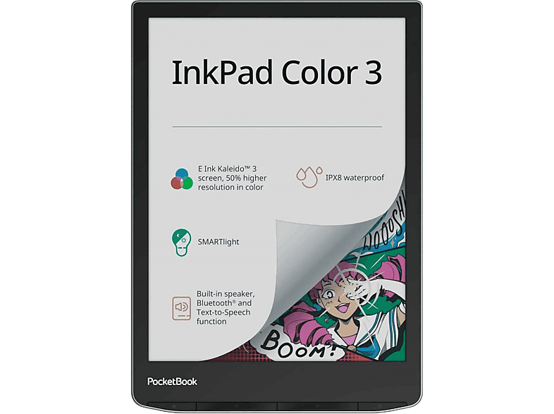 PocketBook InkPad Color 3, 7.8, 1 GB RAM, 32 Almacenamiento interno, USB-C, Stormy Sea