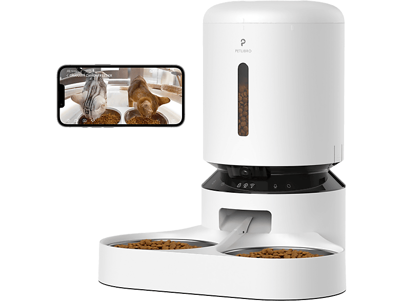 Petlibro Granary Camera Dual Food Tray White Voedsel Dispenser