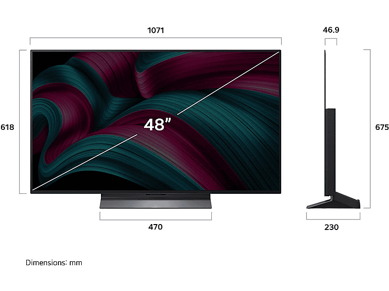 LG Electronics OLED48C57LA (2025) 48 Zoll LG OLED evo AI C5 4K Smart TV; OLED evo TV — Foto 4 von 5